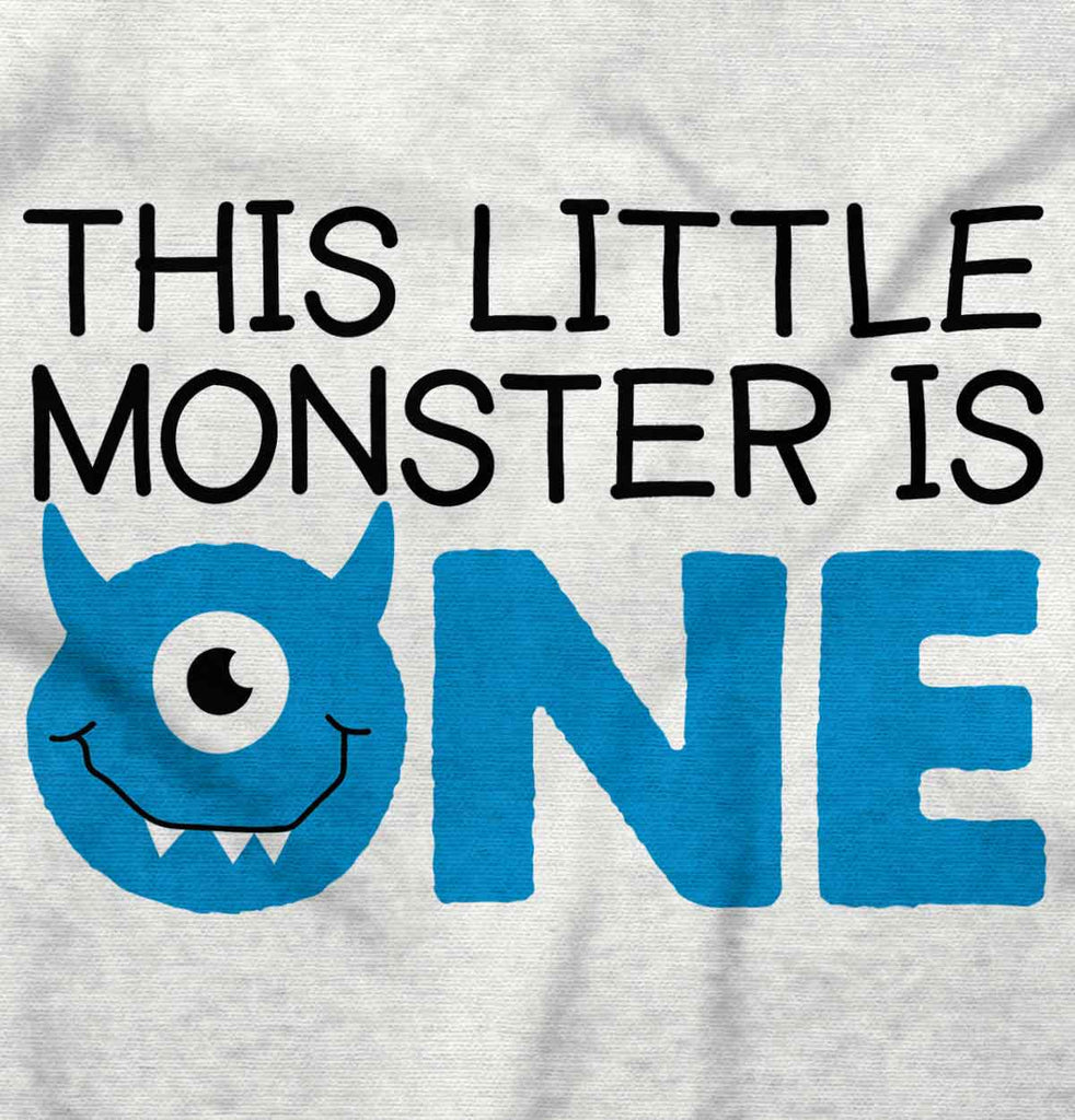Little Monster Is On Romper Bodysuit-Direct To Garment Print-Brisco Baby