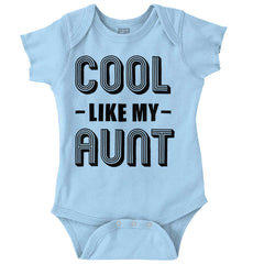 Cool Like My Aunt Romper Bodysuit-Direct To Garment Print-Brisco Baby