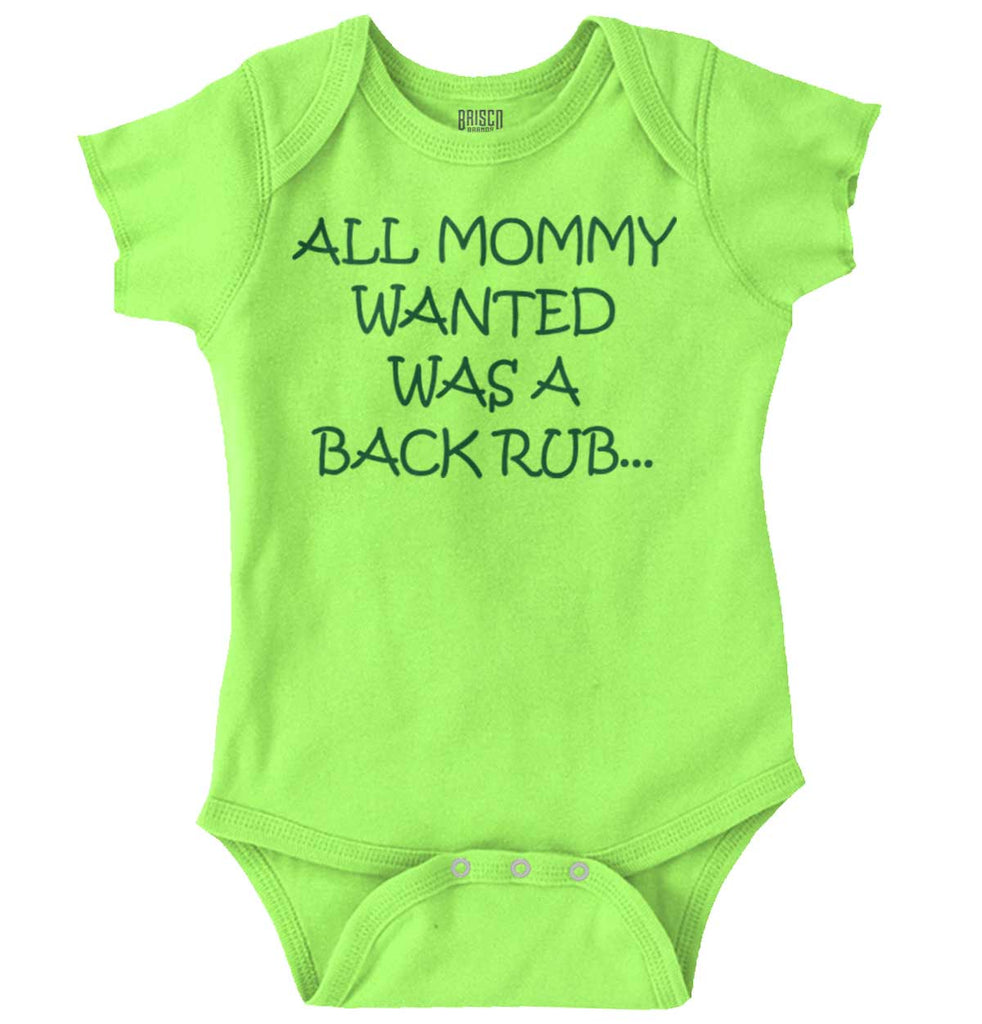 Mommy Backrub Romper Bodysuit-Direct To Garment Print-Brisco Baby