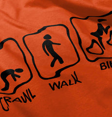 Crawl Walk Bike Infant Toddler T Shirt-Direct To Garment Print-Brisco Baby