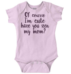 Cute Mom Romper Bodysuit-Direct To Garment Print-Brisco Baby