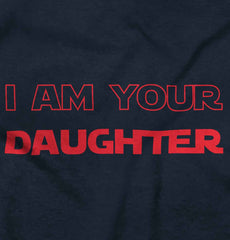 I Am Your Daughter Baby Ruffled Trim Romper-Direct To Garment Print-Brisco Baby