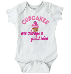 Cupcakes Romper Bodysuit-Direct To Garment Print-Brisco Baby