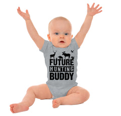 Future Deer Hunting Bud Romper Bodysuit-Direct To Garment Print-Brisco Baby