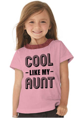 Aunt is Single Toddler Ruffled Trim T-Shirt-Direct To Garment Print-Brisco Baby