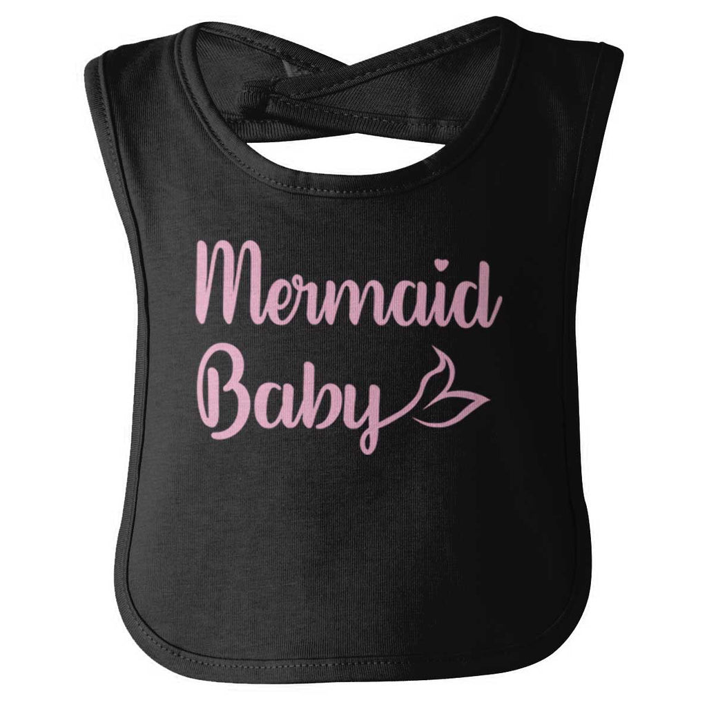 Mermaid Baby Infant Baby Bib-Direct To Garment Print-Brisco Baby