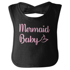 Mermaid Baby Infant Baby Bib-Direct To Garment Print-Brisco Baby