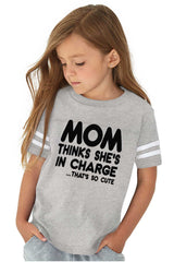 In Charge Toddler Football Jersey Tee-Direct To Garment Print-Brisco Baby