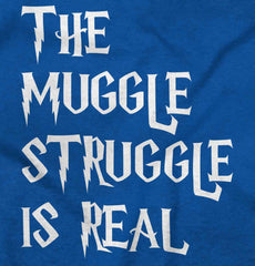 Muggle Struggle Is Real Romper Bodysuit-Direct To Garment Print-Brisco Baby
