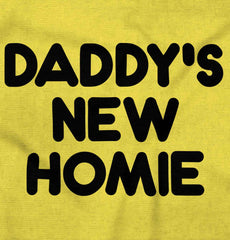 Daddy's New Homie Romper Bodysuit-Direct To Garment Print-Brisco Baby