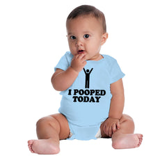 I Pooped Today Romper Bodysuit-Direct To Garment Print-Brisco Baby