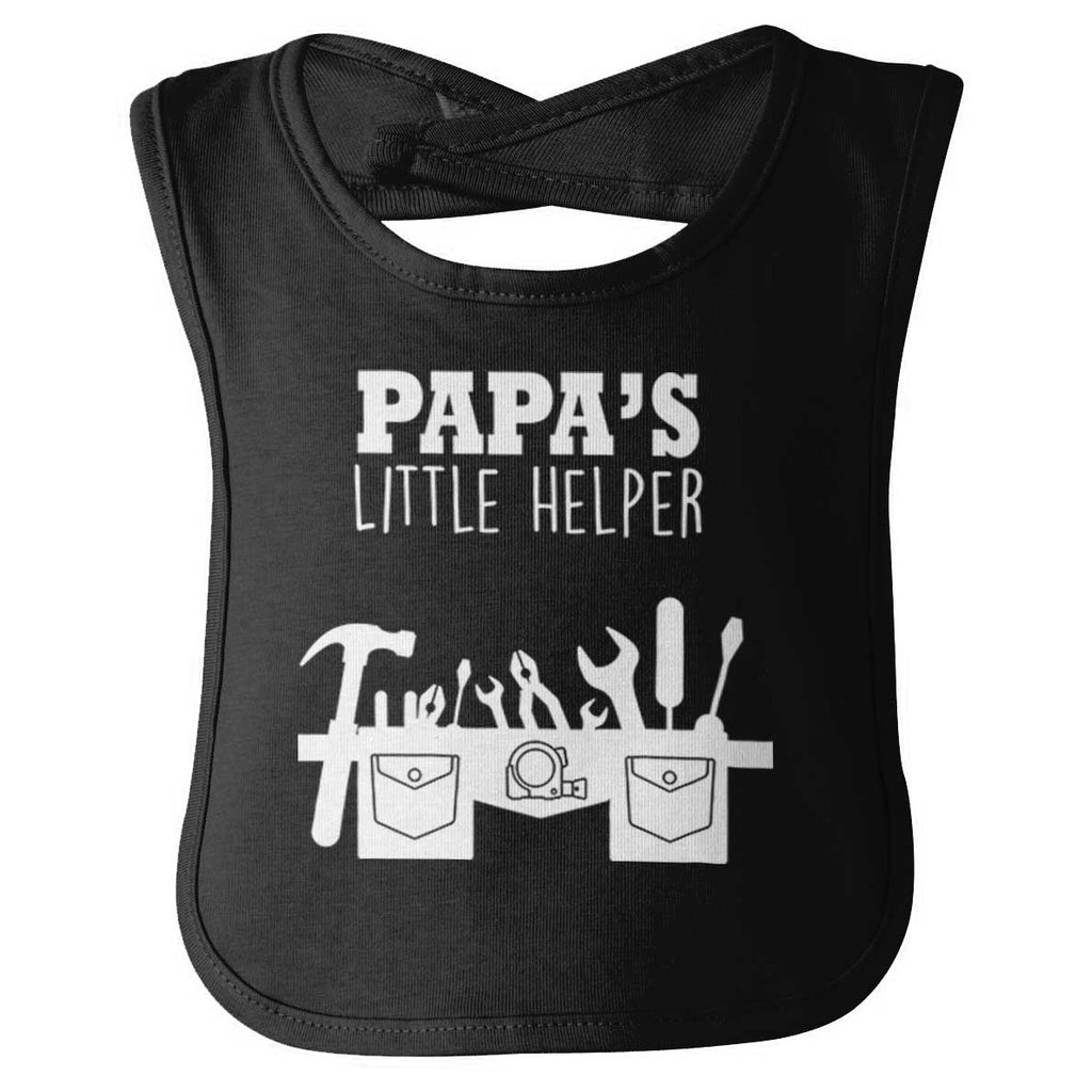 Papa's Little Helper Infant Baby Bib-Direct To Garment Print-Brisco Baby