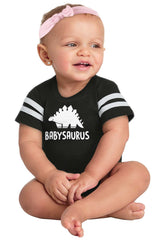 Babysaurus Football Romper Bodysuit-Direct To Garment Print-Brisco Baby