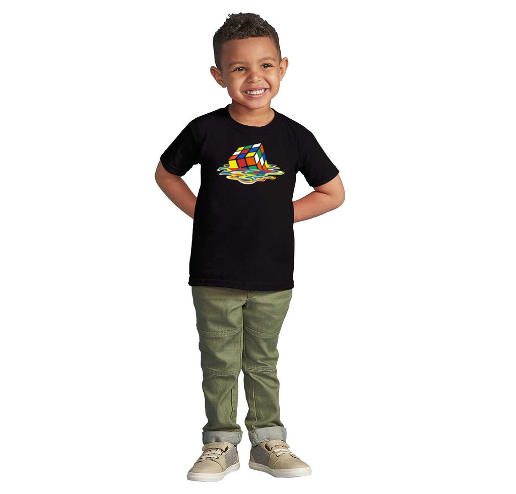 Melted Cube Infant Toddler T Shirt-Direct To Garment Print-Brisco Baby