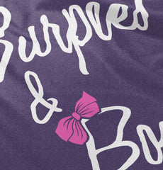 Burpees and Bows Toddler Football Jersey Tee-Direct To Garment Print-Brisco Baby