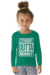Straight Outta Mommy Solid Baby Pajama Top-Direct To Garment Print-Brisco Baby