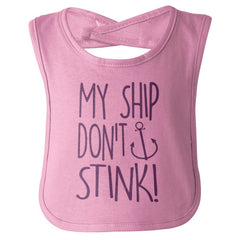 Ship Don't Stink Infant Baby Bib-Direct To Garment Print-Brisco Baby