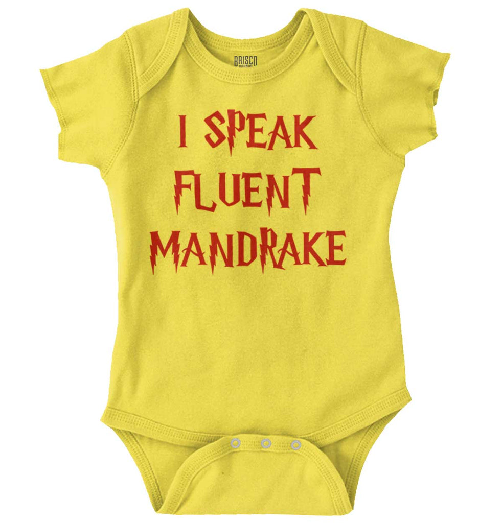 Speak Fluent Mandrake Romper Bodysuit-Direct To Garment Print-Brisco Baby