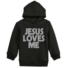 Christ Loves Me Toddler Pullover Hoodie-Direct To Garment Print-Brisco Baby