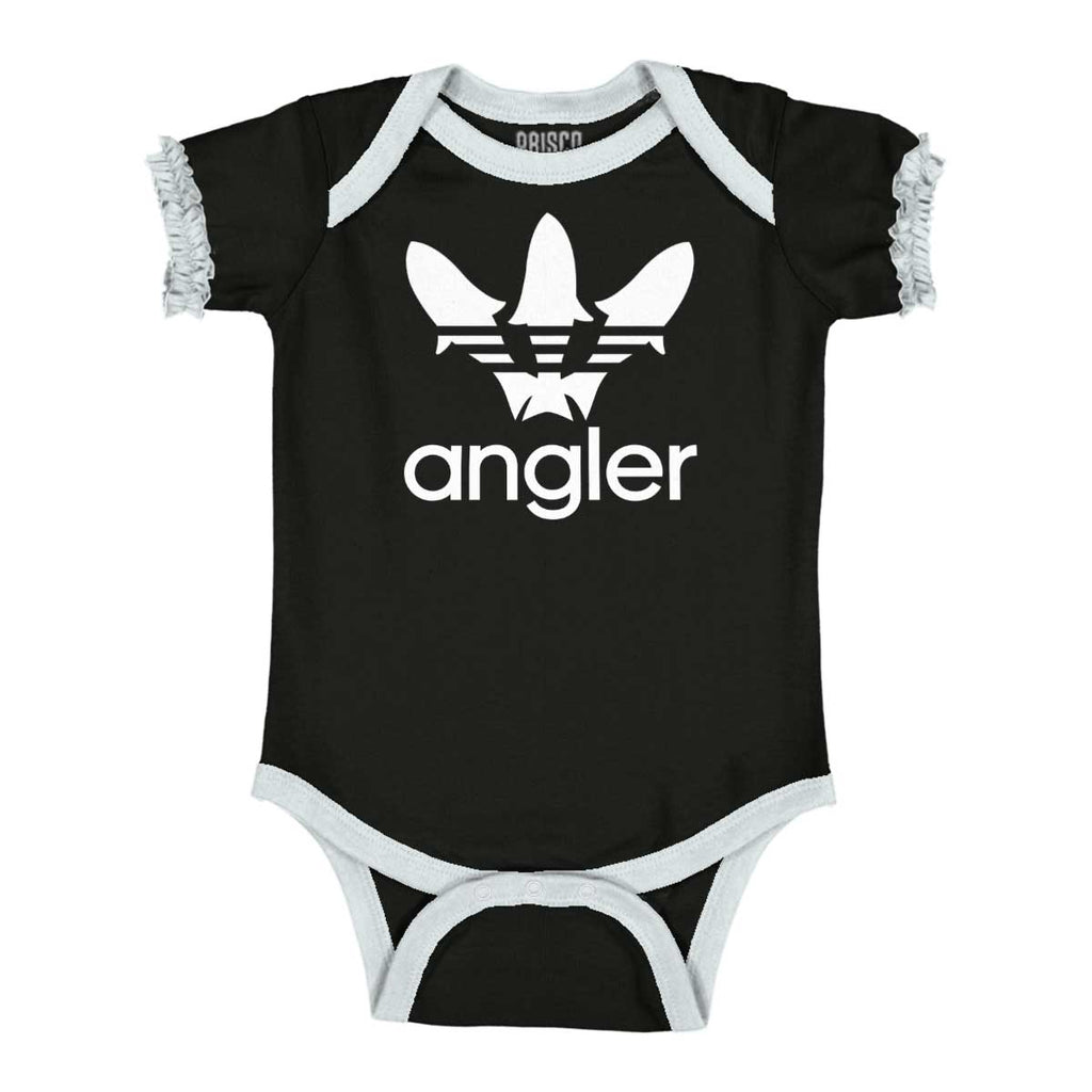 Angler Ruffled Trim Bodysuit-Direct To Garment Print-Brisco Baby