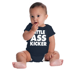 Little Ass Kicker Romper Bodysuit-Direct To Garment Print-Brisco Baby