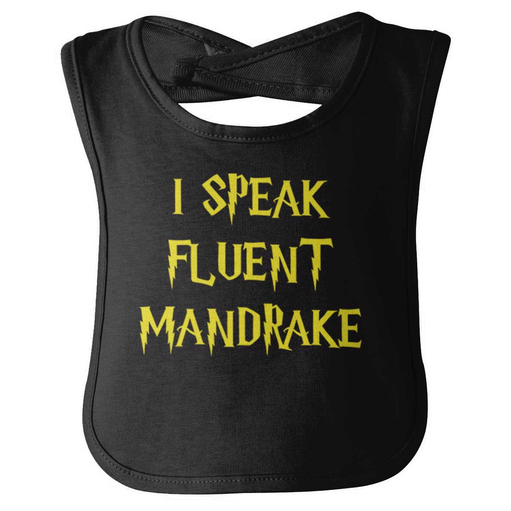 Speak Fluent Mandrake Infant Baby Bib-Direct To Garment Print-Brisco Baby