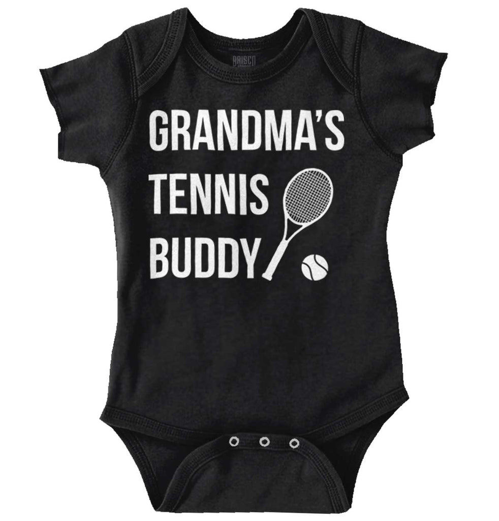 Grandma's Tennis Buddy Romper Bodysuit-Direct To Garment Print-Brisco Baby