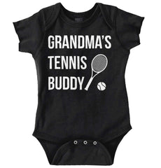 Grandma's Tennis Buddy Romper Bodysuit-Direct To Garment Print-Brisco Baby