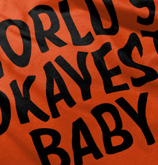 Okayest Baby Romper Bodysuit-Direct To Garment Print-Brisco Baby