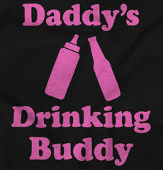 Drinking Buddy Baby Ruffled Trim Romper-Direct To Garment Print-Brisco Baby