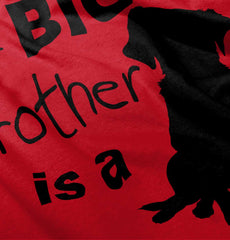 Brother is a Dog Ringer Romper Bodysuit-Direct To Garment Print-Brisco Baby