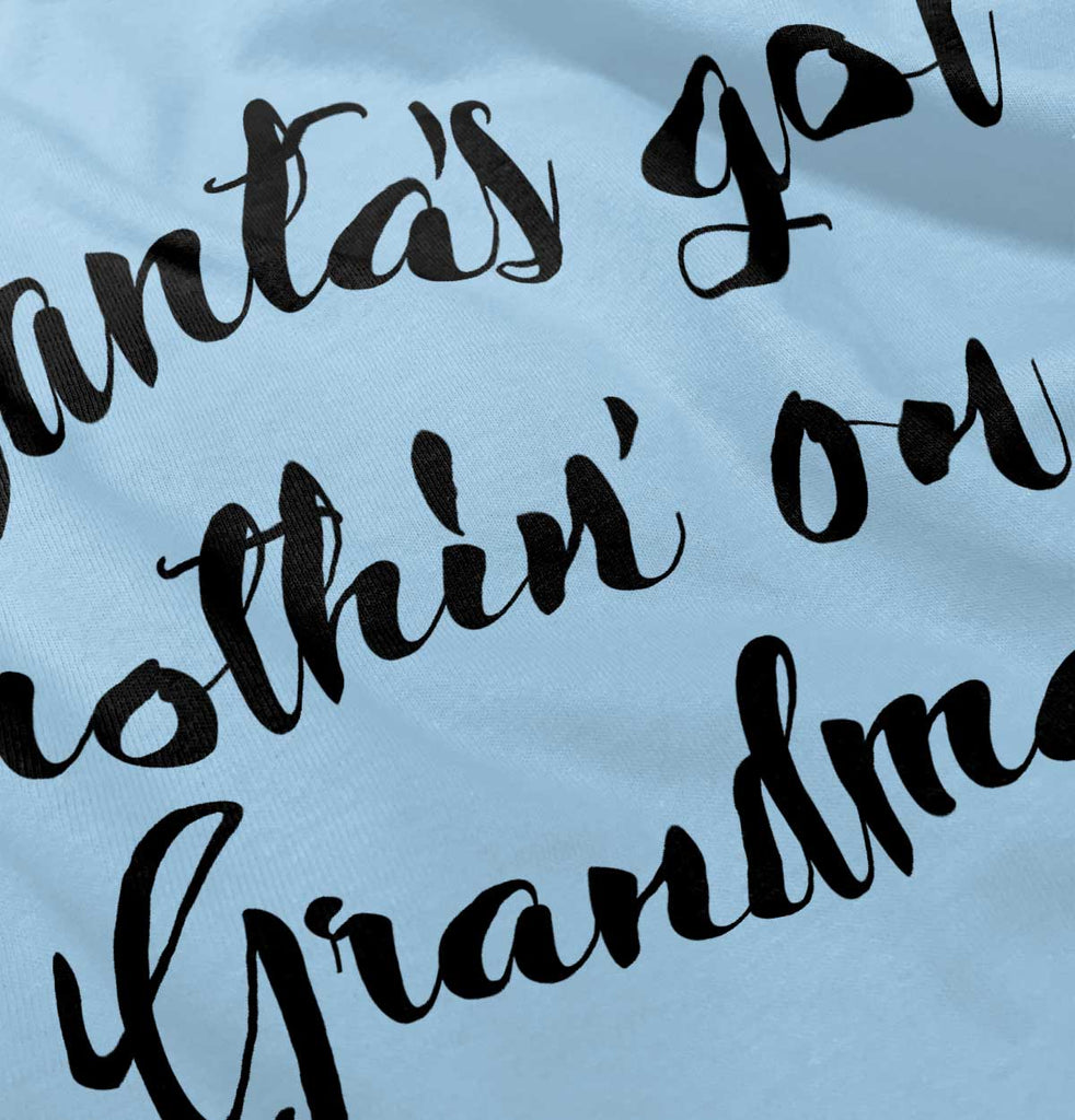 Nothin' On Grandma Infant Baby Bib-Direct To Garment Print-Brisco Baby