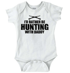 Hunting With Daddy Romper Bodysuit-Direct To Garment Print-Brisco Baby