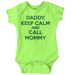 Call Mommy Romper Bodysuit-Direct To Garment Print-Brisco Baby