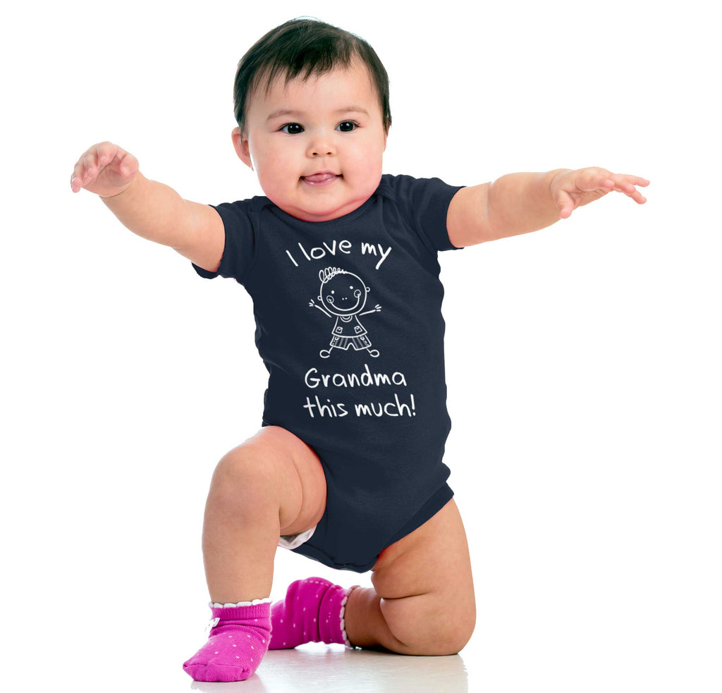 Love My Grandma Romper Bodysuit-Direct To Garment Print-Brisco Baby