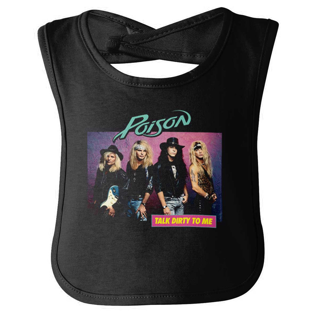 Talk Dirty To Me Infant Baby Bib-Direct To Garment Print-Brisco Baby