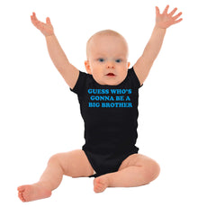 Guess Who's Gonna Be A Big Brother Romper Bodysuit-Direct To Garment Print-Brisco Baby