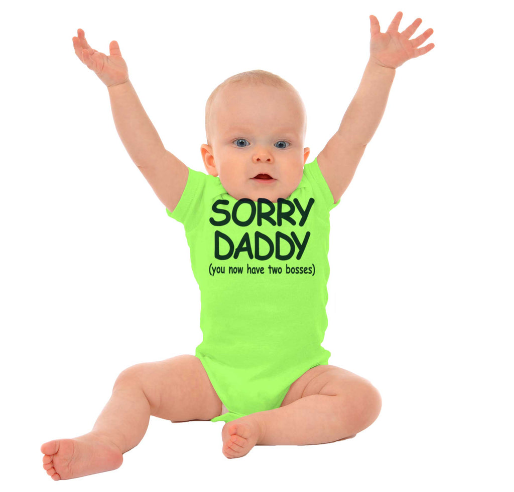 Sorry Daddy Romper Bodysuit-Direct To Garment Print-Brisco Baby