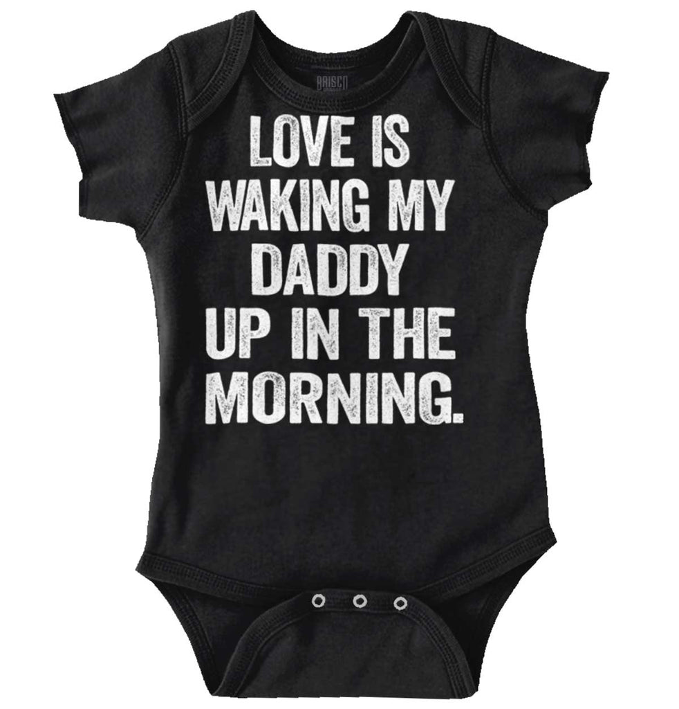 Waking Up Daddy Romper Bodysuit-Direct To Garment Print-Brisco Baby