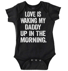 Waking Up Daddy Romper Bodysuit-Direct To Garment Print-Brisco Baby