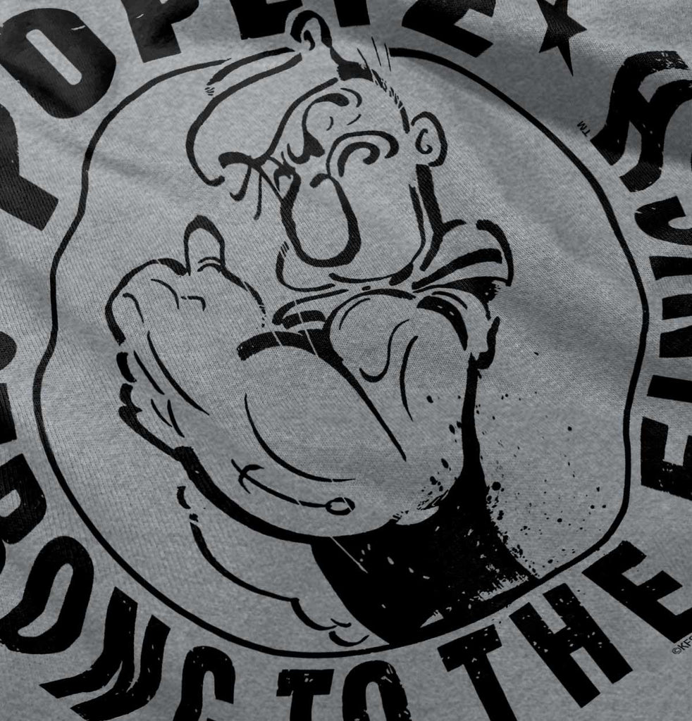 Popeye To The Finish Infant Toddler T Shirt-Direct To Garment Print-Brisco Baby