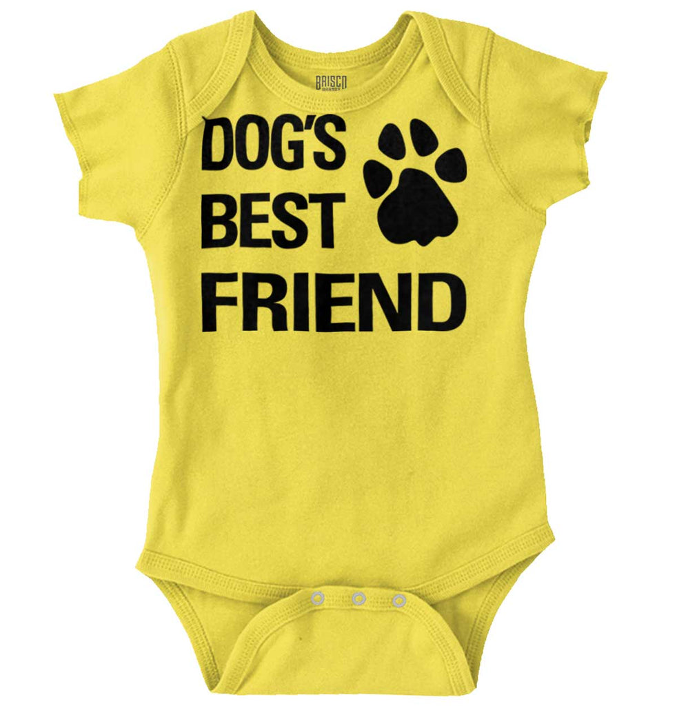 Dog's Best Friend Romper Bodysuit-Direct To Garment Print-Brisco Baby
