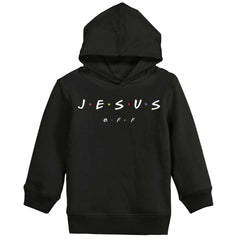 Jesus Christ BFF Toddler Pullover Hoodie-Direct To Garment Print-Brisco Baby