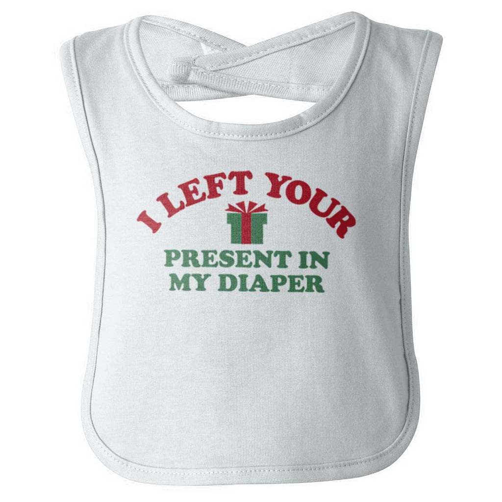 Present My Diaper Infant Baby Bib-Direct To Garment Print-Brisco Baby