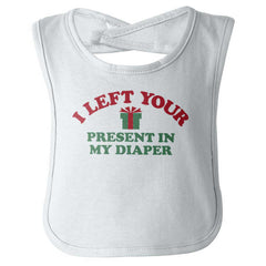 Present My Diaper Infant Baby Bib-Direct To Garment Print-Brisco Baby