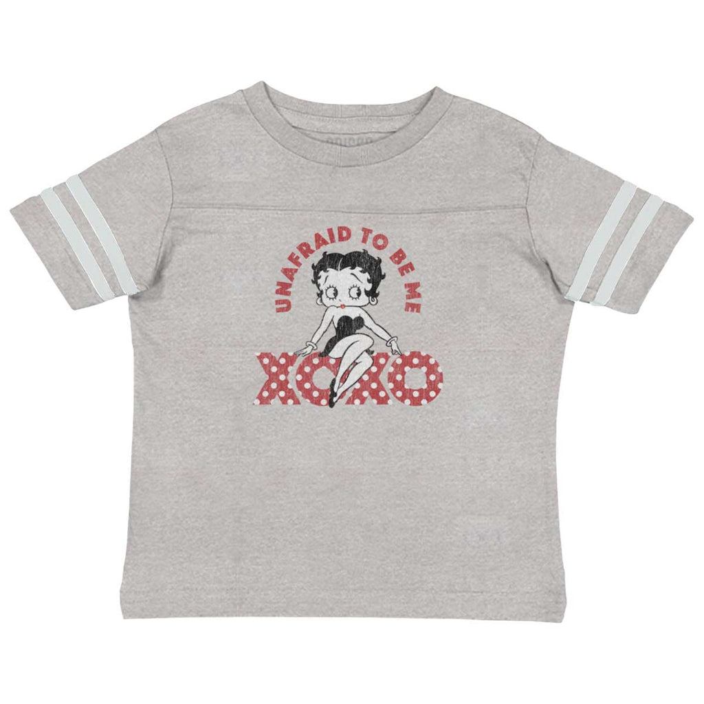 Unafraid To Be Me Toddler Football Jersey Tee-Direct To Garment Print-Brisco Baby