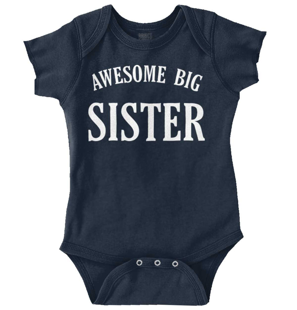 Awesome Big Sister Romper Bodysuit-Direct To Garment Print-Brisco Baby
