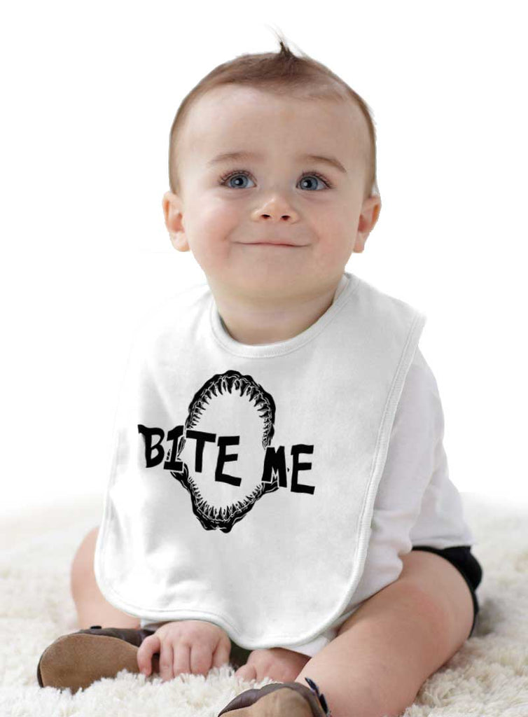 Bite Me Infant Baby Bib-Direct To Garment Print-Brisco Baby