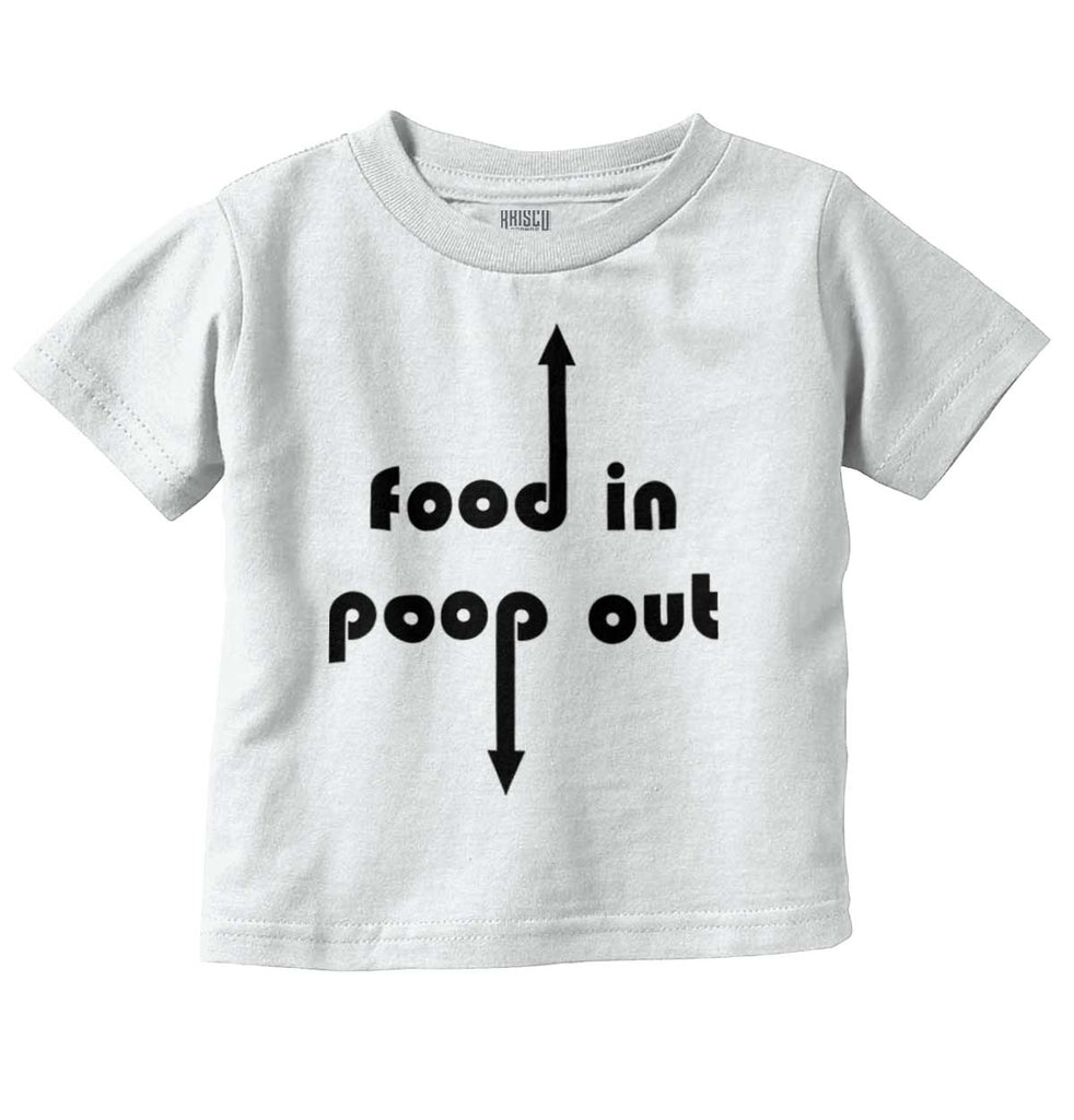 Poop out Infant Toddler T Shirt-Direct To Garment Print-Brisco Baby