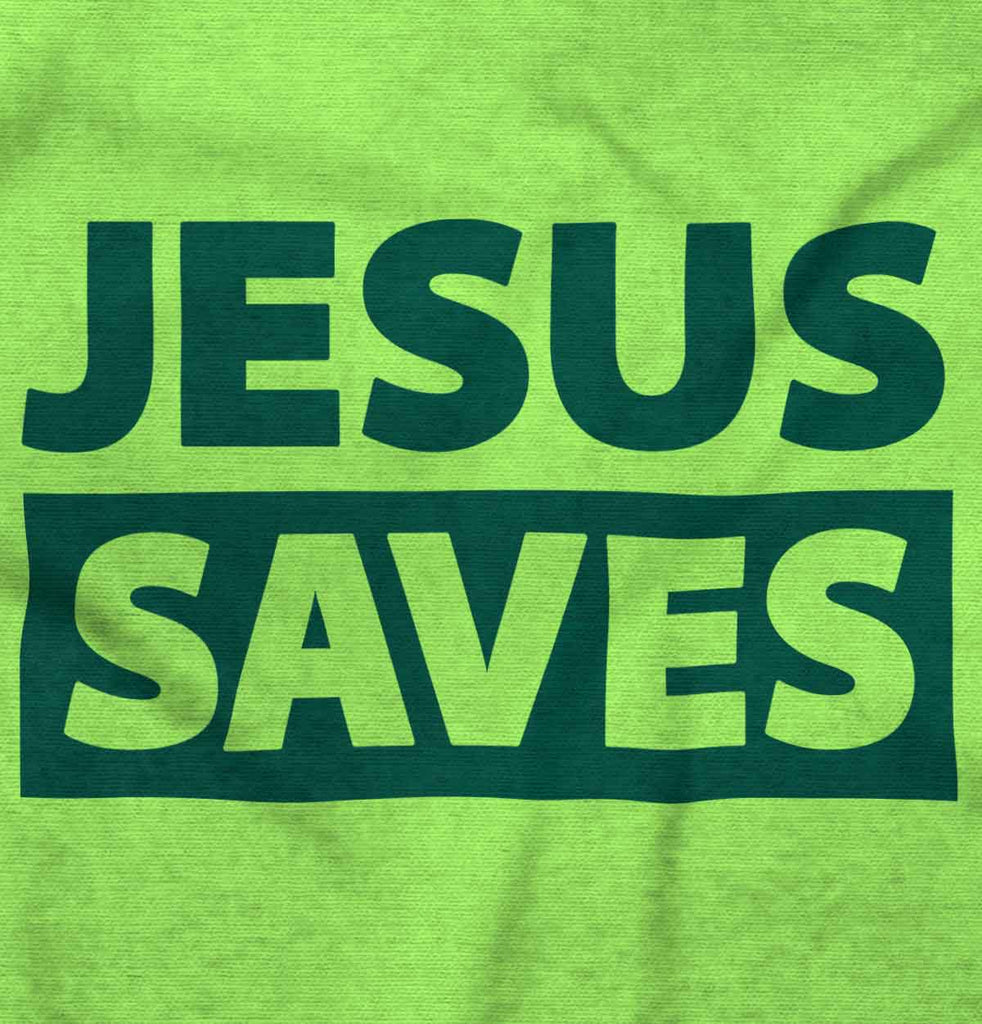 Jesus Saves Romper Bodysuit-Direct To Garment Print-Brisco Baby